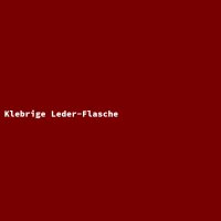 Klebrige Leder-Flasche