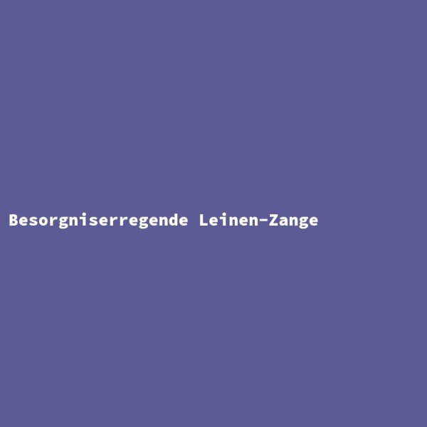 Besorgniserregende Leinen-Zange
