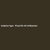 Schmieriger Plastik-Briefkasten