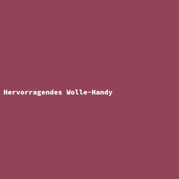 Hervorragendes Wolle-Handy