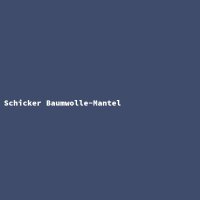 Schicker Baumwolle-Mantel