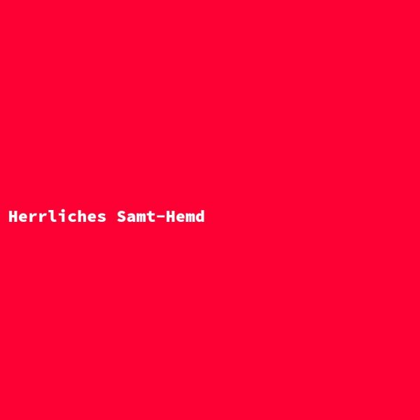Herrliches Samt-Hemd