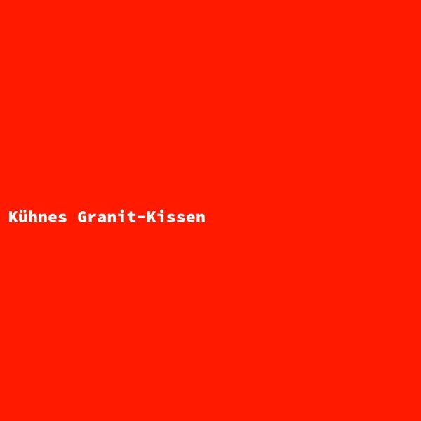 K&uuml;hnes Granit-Kissen