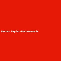 Hartes Papier-Portemonnaie
