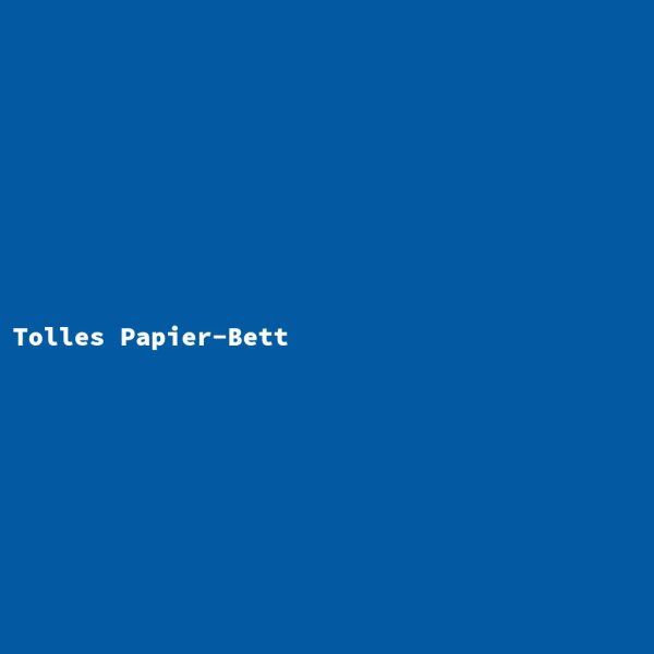 Tolles Papier-Bett