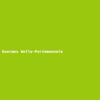 Enormes Wolle-Portemonnaie