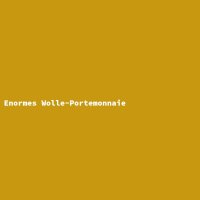 Enormes Wolle-Portemonnaie