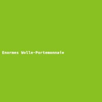 Enormes Wolle-Portemonnaie