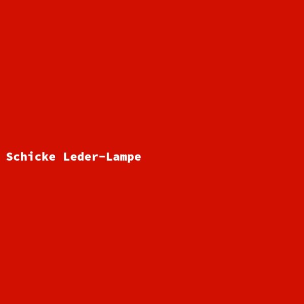 Schicke Leder-Lampe