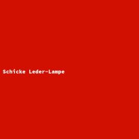 Schicke Leder-Lampe