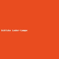 Schicke Leder-Lampe