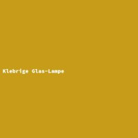 Klebrige Glas-Lampe